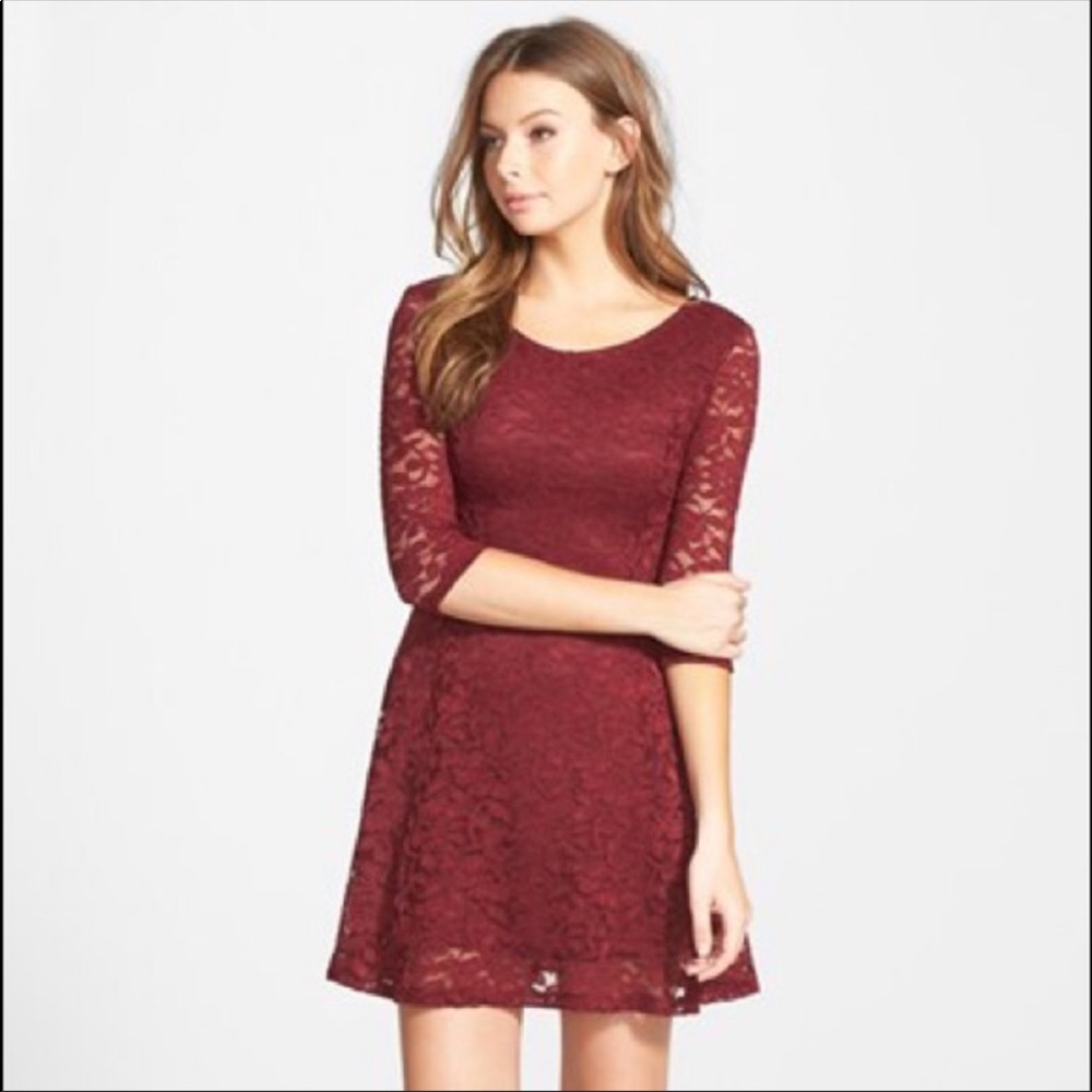 Lush red lace dress